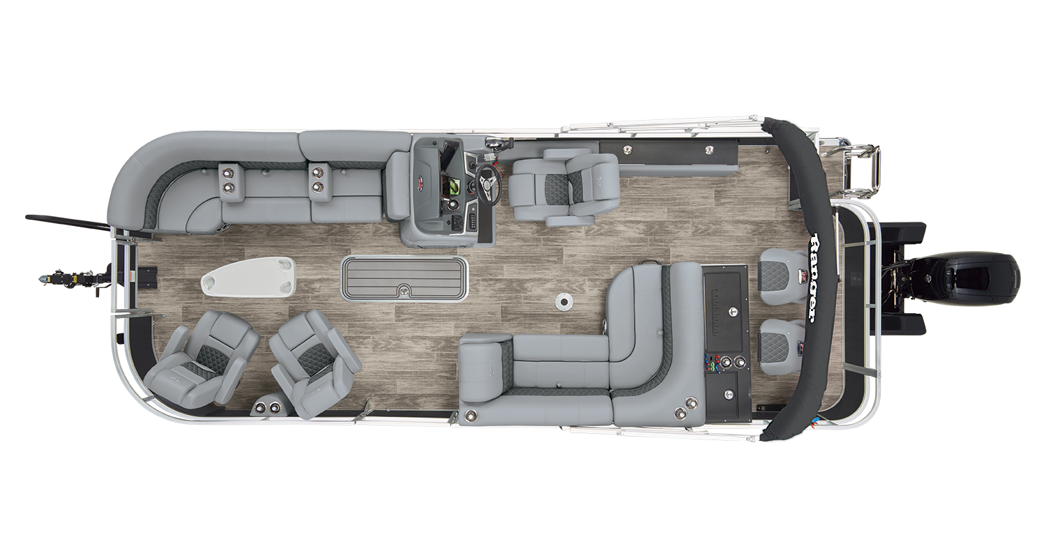 pontoon boat, 2024 Ranger 223 Fish and Cruise, Exclusive Auto Marine, power boat, outboard motors, Mercury marine