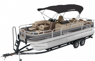 2023 Suntracker Fishin' Barge 22 XP3, Exclusive Auto marine, fishing pontoon boat, power boat, outboard motor, mercury marine