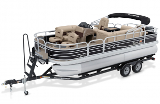 pontoon  boat 2022 SunTracker Fishin'Barge 20 Exclusive Auto Marine fishing boat power boat outboard motor