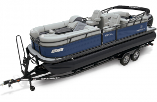 luxury pontoon boat, 2024 Regency 230 DL3, Exclusive Auto Marine, power boat, outboard motor, Mercury marine