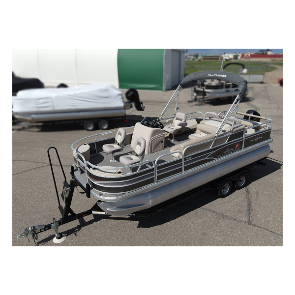used pontoon boat, 2015 Suntracker Fishin' Barge 22 DLX, Exclusive Auto marine, power boat, outboard motors,  Mercury marine